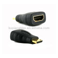 Ouro-Plated mini HDMI macho a HDMI conector fêmea do adaptador (tipo C) a (tipo A)